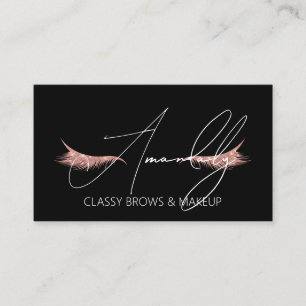 Carte De Visite Maquillage Artiste Lashes QRLOGO Microblade Rose N