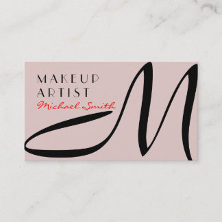 Carte De Visite Maquillage Artiste Monogramme élégant Tempête de p