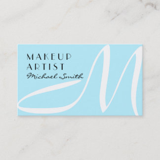 Carte De Visite Maquillage Artiste Monogramme Moderne Diamant