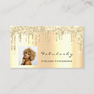 Carte De Visite Maquillage Artiste MUA Lashes Parties scintillant 