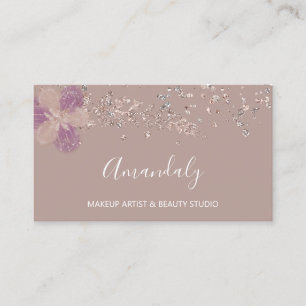 Carte De Visite Maquillage Artiste Nails Beauty SPA Floral