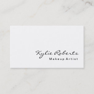 Carte De Visite Maquillage Artiste Noir & Blanc Calligraphie
