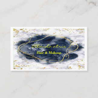 Carte De Visite maquillage artiste or marbre brillant Abstrait