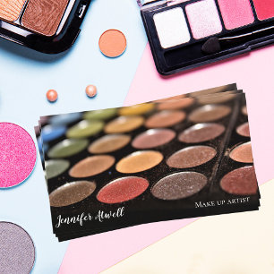 Carte De Visite Maquillage Artiste Palette d'ombre Parties scintil