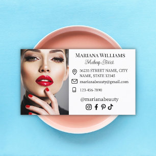 Carte De Visite maquillage artiste photo médias sociaux minimum si