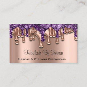 Carte De Visite Maquillage Artiste Rose Purple Drives Nails Salon