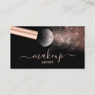 Carte De Visite Maquillage Artiste Salon Rose Gold Parties scintil
