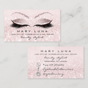 Carte De Visite Maquillage Artiste sourcils Lashes Extensi Parties