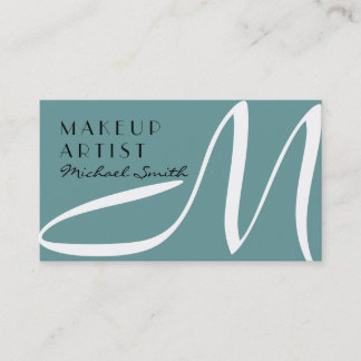 Carte De Visite Maquillage Artiste Stylish Monogramme Moderne Déna