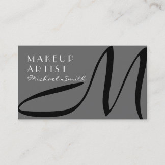 Carte De Visite Maquillage Artiste Stylo Monogramme Moderne Dim Gr