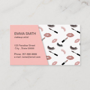 Carte de visite maquillage avec effet parties scin