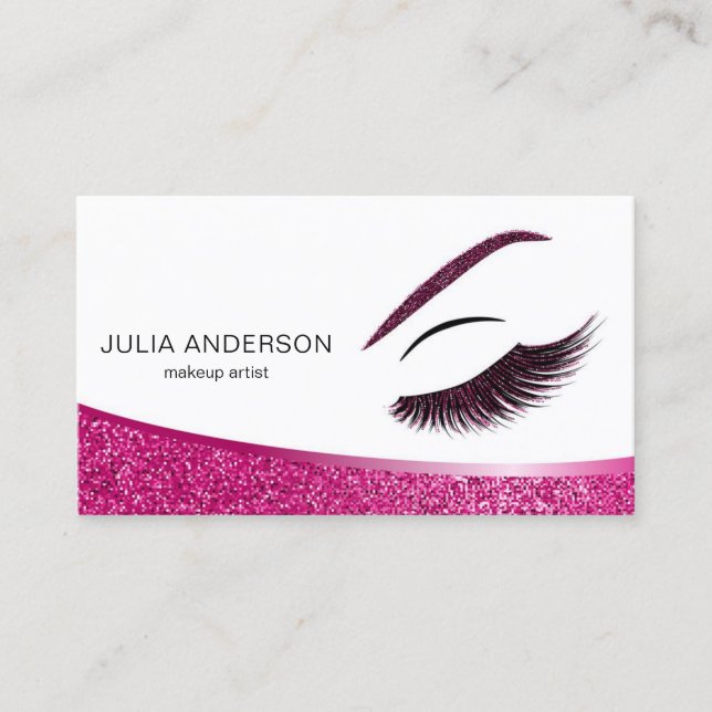 Carte de visite maquillage avec effet parties scin (Devant)