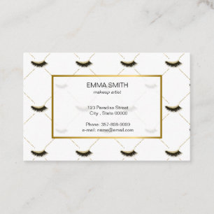 Carte de visite maquillage avec effet parties scin