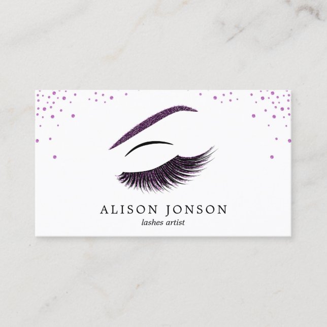 Carte de visite maquillage avec effet parties scin (Devant)