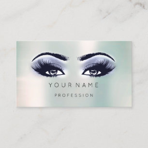 Carte De Visite Maquillage bleu professionnel minima soie Eyelash