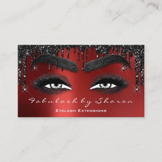Carte De Visite Maquillage Brow Eyelash Extension Black Drivers QR (Devant)