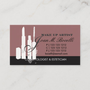Carte De Visite Maquillage chic Artiste Cosmetologue MUA
