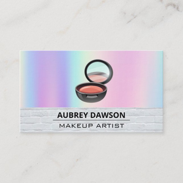 Carte De Visite Maquillage compact | Rainbow Blend (Devant)