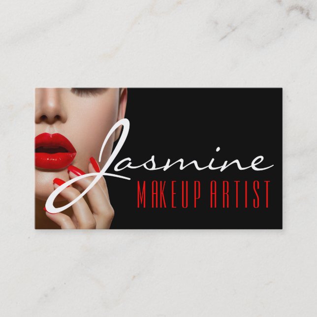 Carte De Visite Maquillage Cosmetologue Nails Beauté (Devant)