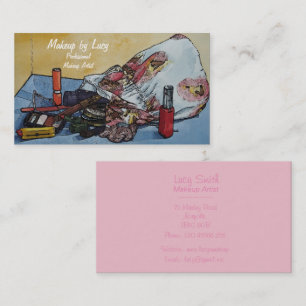 Carte De Visite maquillage d'artiste design rétro maquillage de s