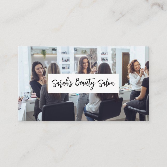 Carte De Visite Maquillage de l'artiste travaillant dans Studio (Devant)