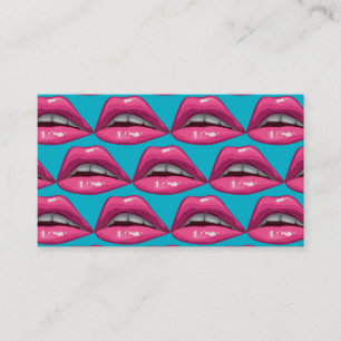 Carte De Visite Maquillage de lèvres de rose d'art de bruit