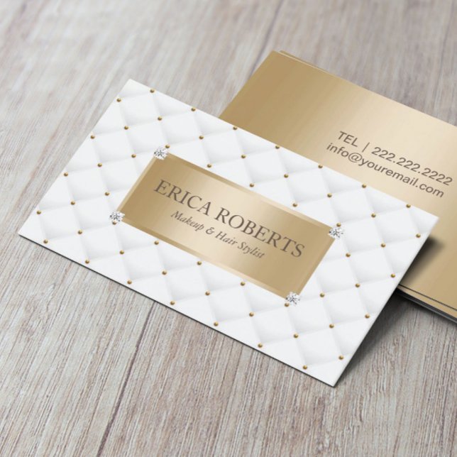 Carte De Visite Maquillage de luxe Artist Hair Stylist Événement (Créateur téléchargé)