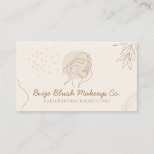 Carte De Visite Maquillage de Luxe Visage Beauté Calligraphie Tein