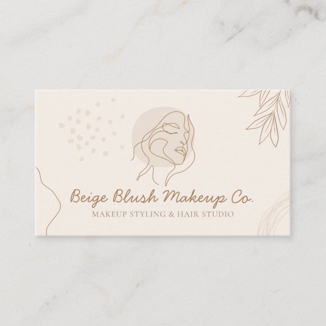 Carte De Visite Maquillage de Luxe Visage Beauté Calligraphie Tein (Devant)