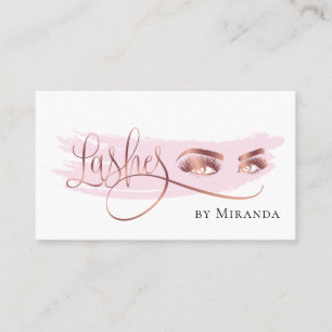 Carte De Visite Maquillage des yeux de Rose d'or Faux