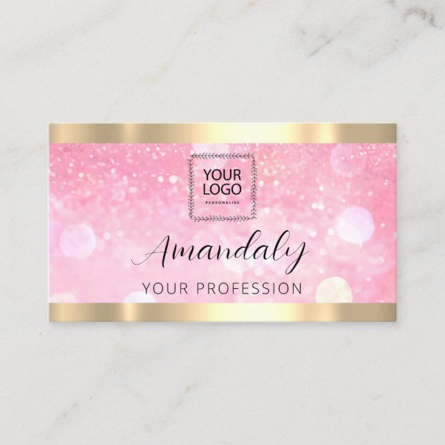 Carte De Visite Maquillage Esthétique Lash Nails QR Code Logo Part (Devant)