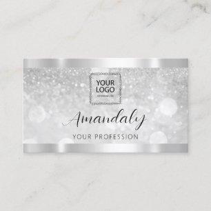 Carte De Visite Maquillage Esthétique Lash Nails QRCode Logo Argen