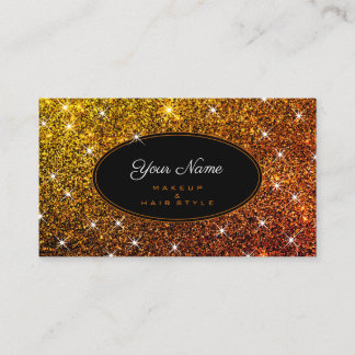 Carte De Visite Maquillage et coiffeur Style Parties scintillant o