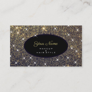 Carte De Visite Maquillage et coiffeur Style Parties scintillant o