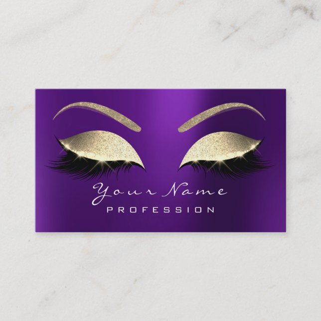 Carte De Visite Maquillage Eyebros cils Lashes Parties scintillant (Devant)