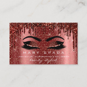 Carte De Visite Maquillage Eyebros Lash Browns Burgundy Spark Nail