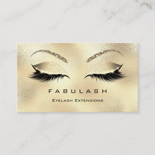 Carte De Visite Maquillage Eyebros Lashes Parties scintillant Verr (Devant)