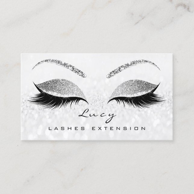 Carte De Visite Maquillage Eyebros Nom Lash Parties scintillant gr (Devant)