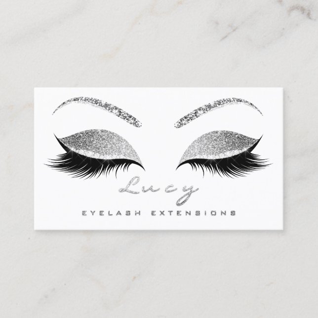 Carte De Visite Maquillage Eyebros Nom Lashes Parties scintillant  (Devant)