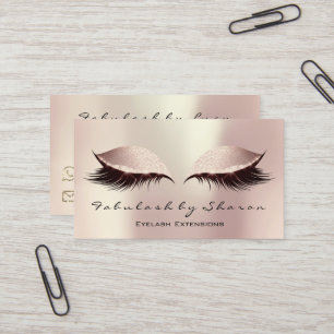 Carte De Visite Maquillage Eyebrosse Extension Eyes Rose Blush