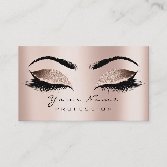 Carte De Visite Maquillage Eyebrow Eyes Lashes Parties scintillant (Devant)