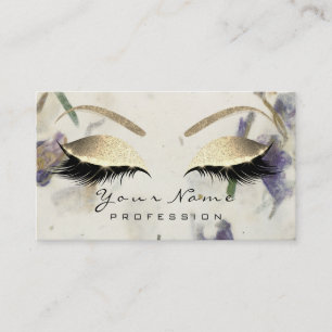 Carte De Visite Maquillage Eyebrow Eyes Lashes Parties scintillant