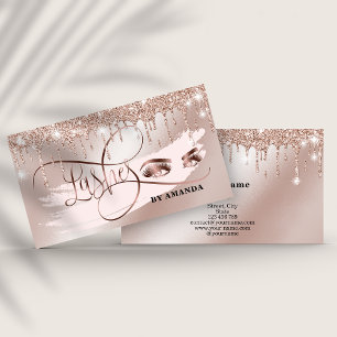 Carte De Visite Maquillage Eyebrow Eyes Lashes Rose Gold Drivers