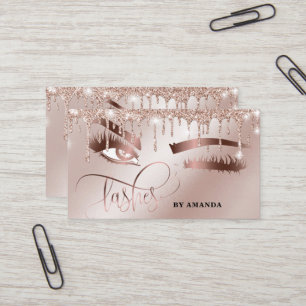 Carte De Visite Maquillage Eyebrow Eyes Lashes Rose Gold Drives