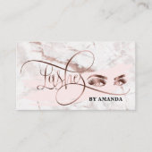 Carte De Visite Maquillage Eyebrow Eyes Lashes Rose Gold QR code (Devant)