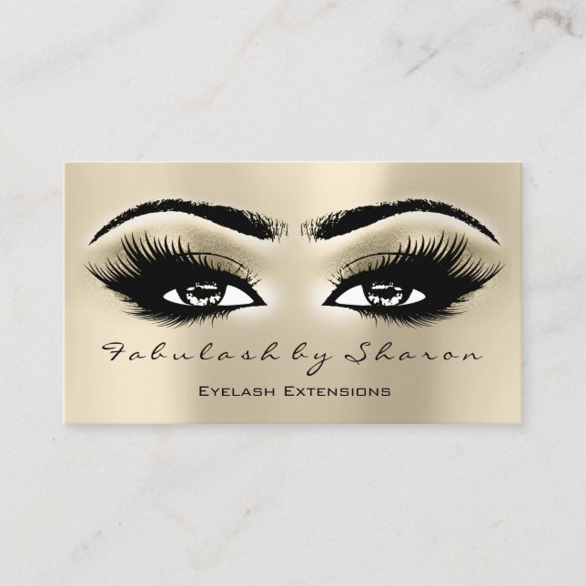 Carte De Visite Maquillage Eyebrow Lash Extension Parties scintill (Devant)