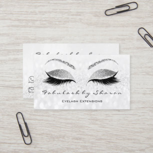 Carte De Visite Maquillage Eyebrow Lash Extension Parties scintill