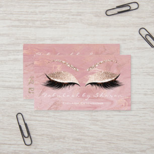 Carte De Visite Maquillage Eyebrow Lash Extension Parties scintill