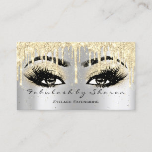 Carte De Visite Maquillage Eyebrow Lash Parties scintillant goutte