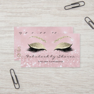 Carte De Visite Maquillage Eyebrow Lashes Extension Parties scinti